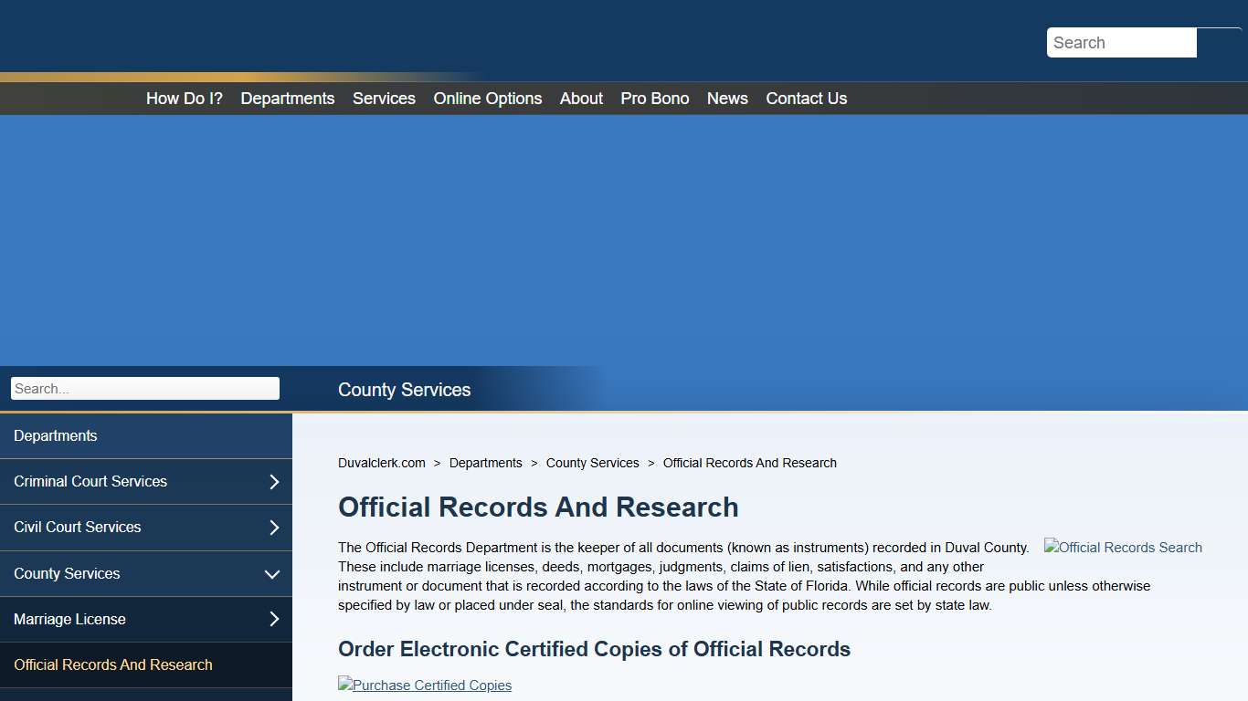 Duvalclerk.gov - Official Records And Research